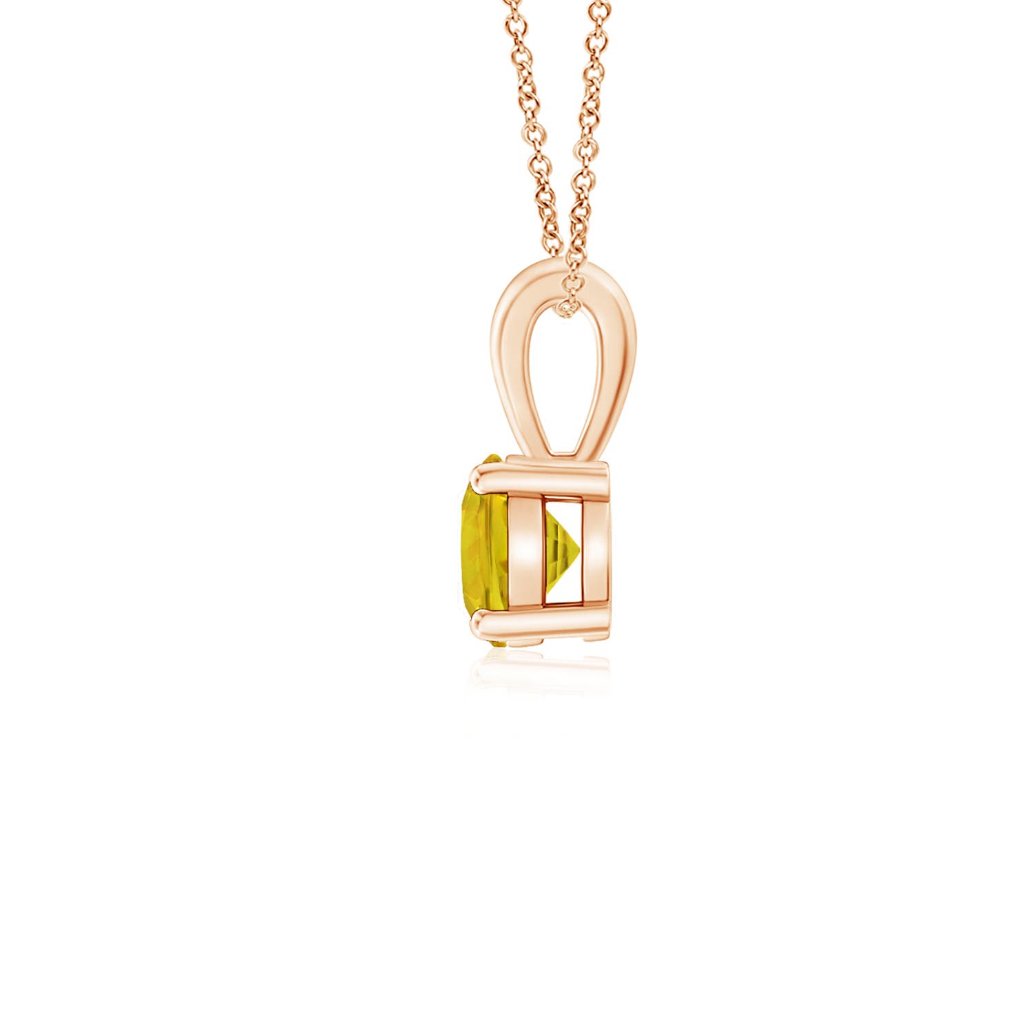 AAAA - Yellow Sapphire / 0.27 CT / 14 KT Rose Gold