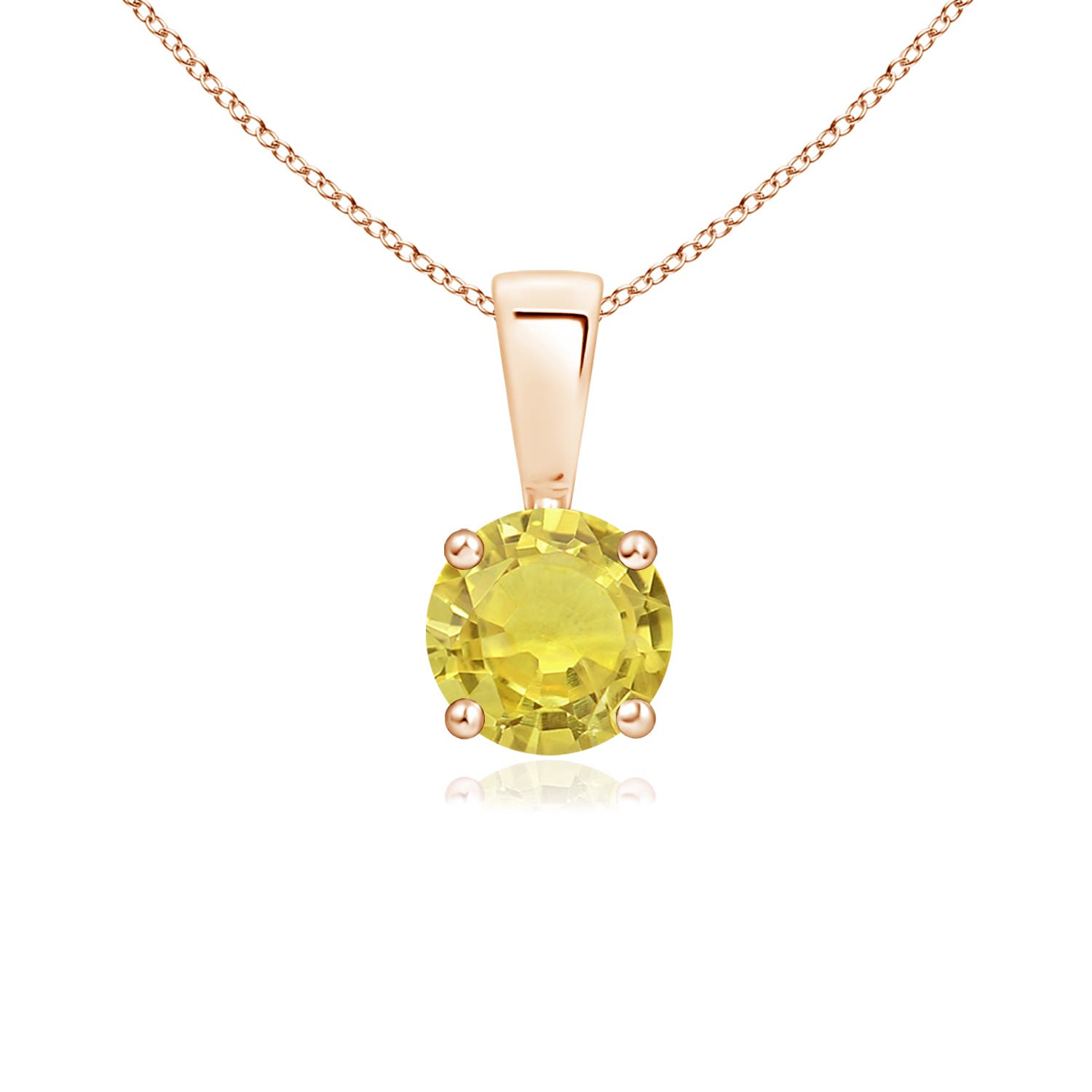 AA - Yellow Sapphire / 0.53 CT / 14 KT Rose Gold