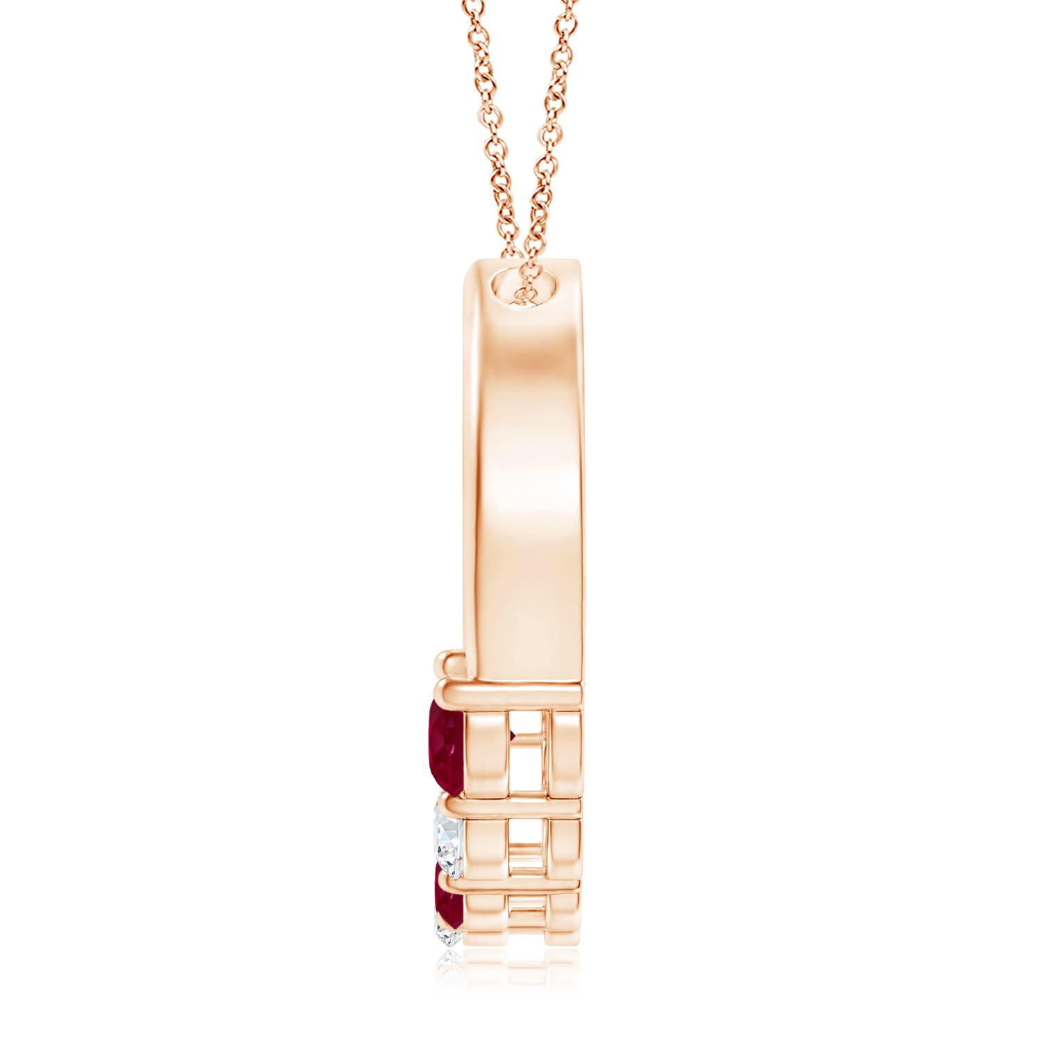 A - Ruby / 0.64 CT / 14 KT Rose Gold