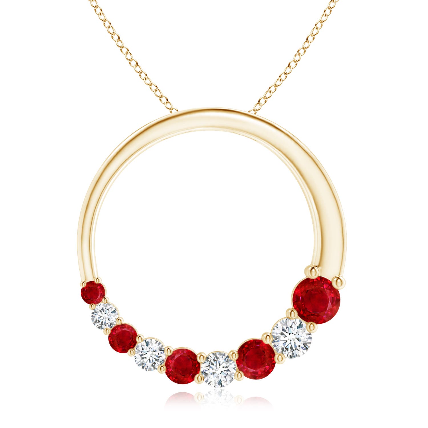 AAA - Ruby / 0.64 CT / 14 KT Yellow Gold