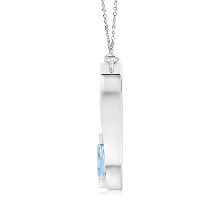 A - Aquamarine / 0.84 CT / 14 KT White Gold