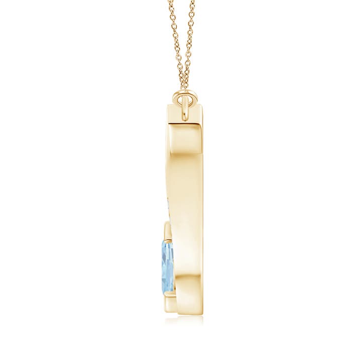 A - Aquamarine / 0.84 CT / 14 KT Yellow Gold