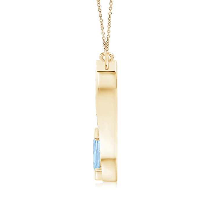 AA - Aquamarine / 0.84 CT / 14 KT Yellow Gold