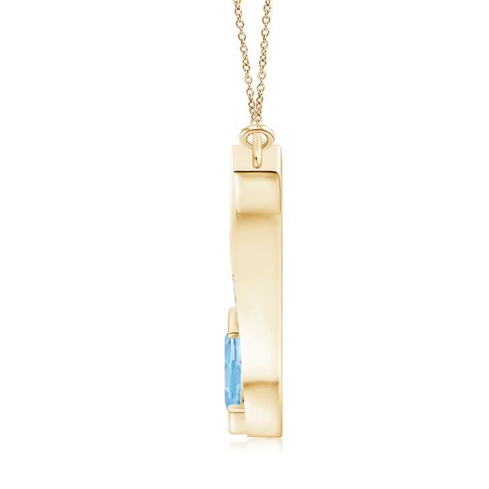 AAAA - Aquamarine / 0.84 CT / 14 KT Yellow Gold