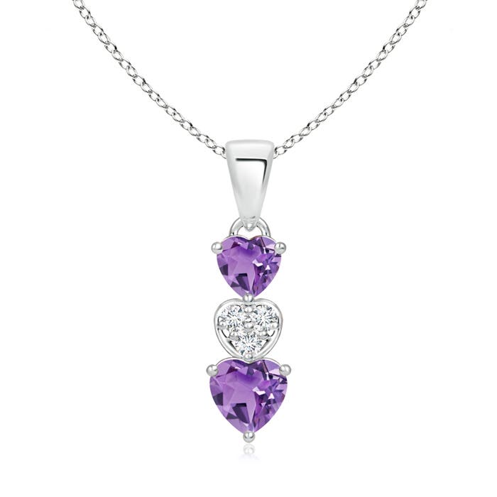 A - Amethyst / 0.57 CT / 14 KT White Gold