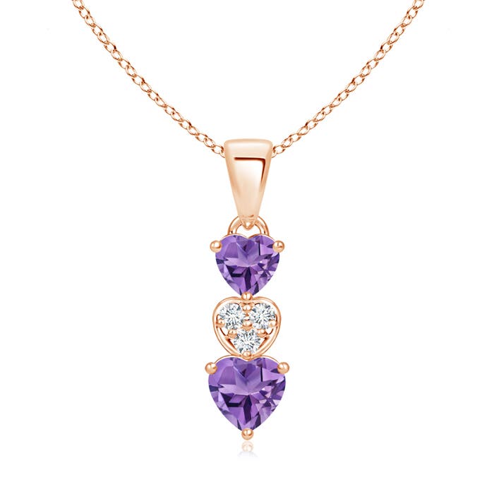 AA - Amethyst / 0.57 CT / 14 KT Rose Gold