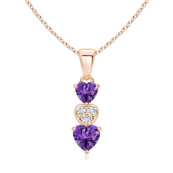 AAAA - Amethyst / 0.57 CT / 14 KT Rose Gold