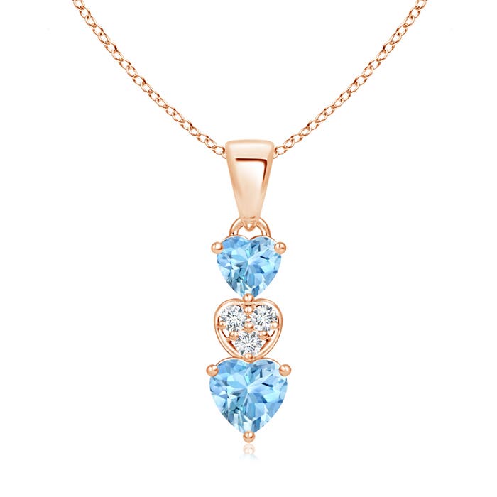 AAAA - Aquamarine / 0.57 CT / 14 KT Rose Gold