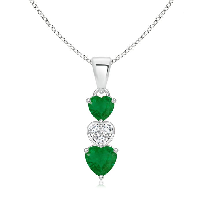 A - Emerald / 0.62 CT / 14 KT White Gold