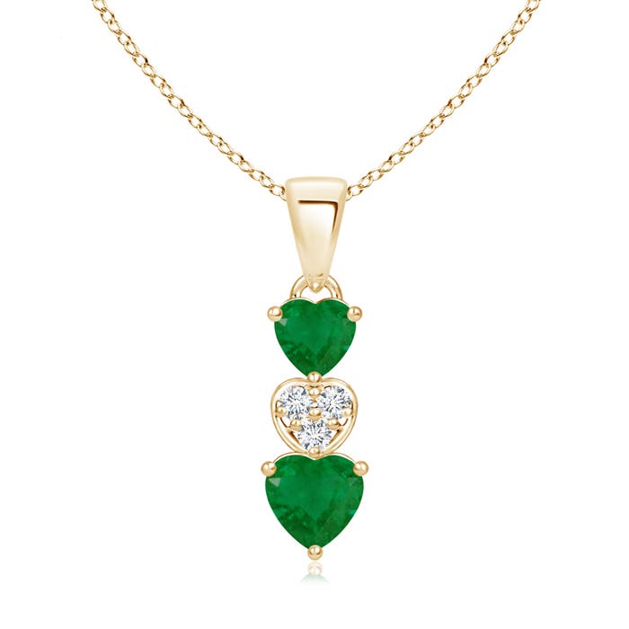 A - Emerald / 0.62 CT / 14 KT Yellow Gold