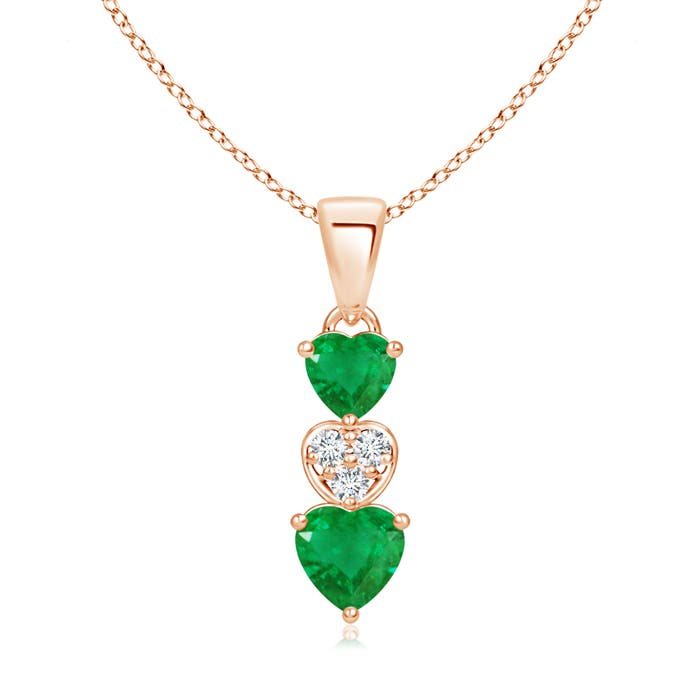 AA - Emerald / 0.62 CT / 14 KT Rose Gold
