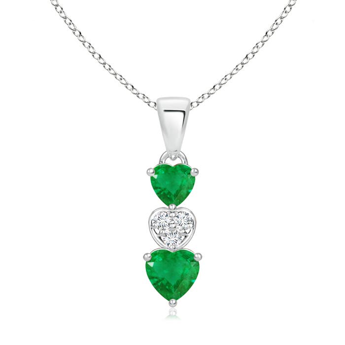 AA - Emerald / 0.62 CT / 14 KT White Gold