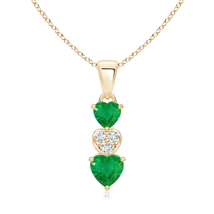 AA - Emerald / 0.62 CT / 14 KT Yellow Gold