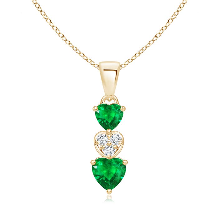 AAA - Emerald / 0.62 CT / 14 KT Yellow Gold