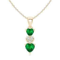 Heart Yellow Gold Emerald Necklaces & Pendants