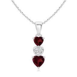 Heart Heart Garnet Necklaces & Pendants