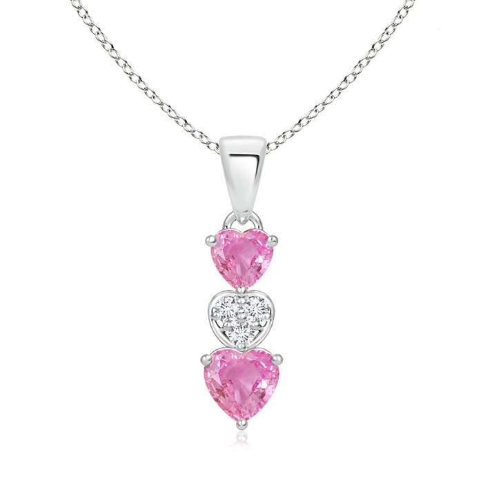 AA - Pink Sapphire / 0.82 CT / 14 KT White Gold