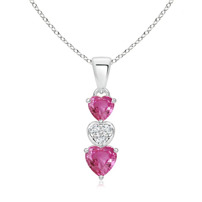 AAAA - Pink Sapphire / 0.82 CT / 14 KT White Gold