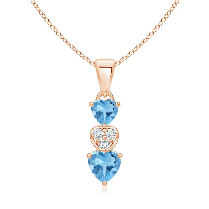 AA - Swiss Blue Topaz / 0.94 CT / 14 KT Rose Gold