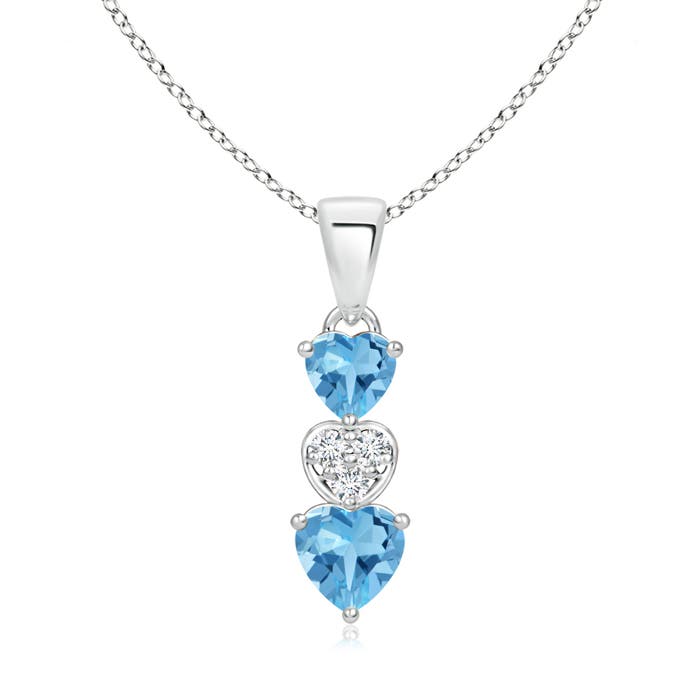 AA - Swiss Blue Topaz / 0.94 CT / 14 KT White Gold