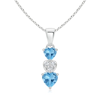 Heart AA Swiss Blue Topaz