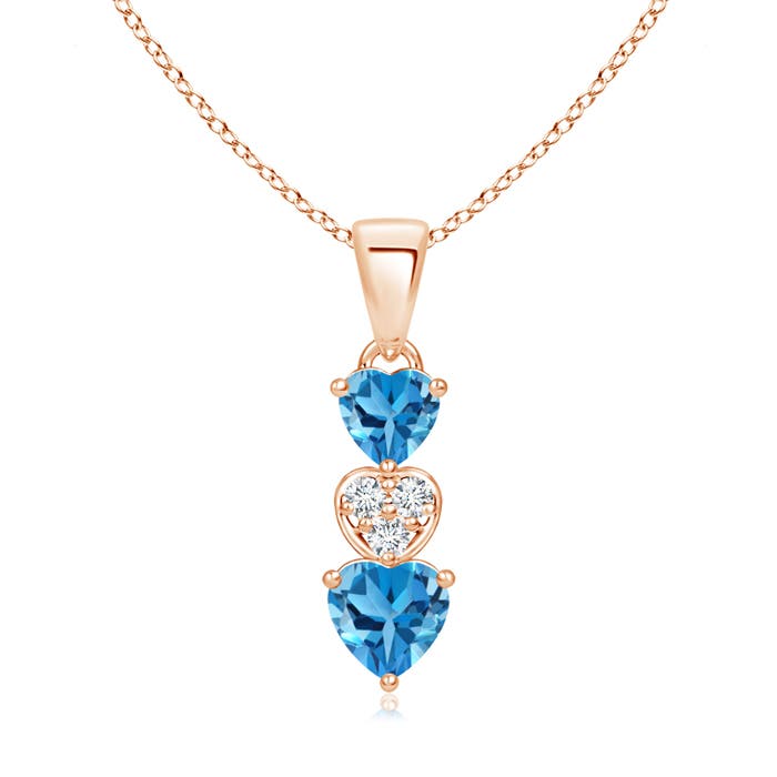 AAA - Swiss Blue Topaz / 0.94 CT / 14 KT Rose Gold