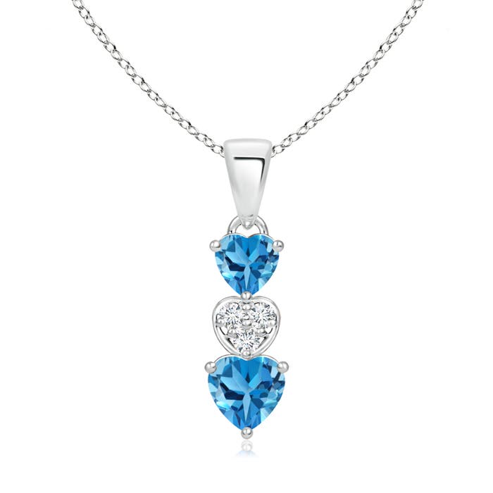 AAA - Swiss Blue Topaz / 0.94 CT / 14 KT White Gold