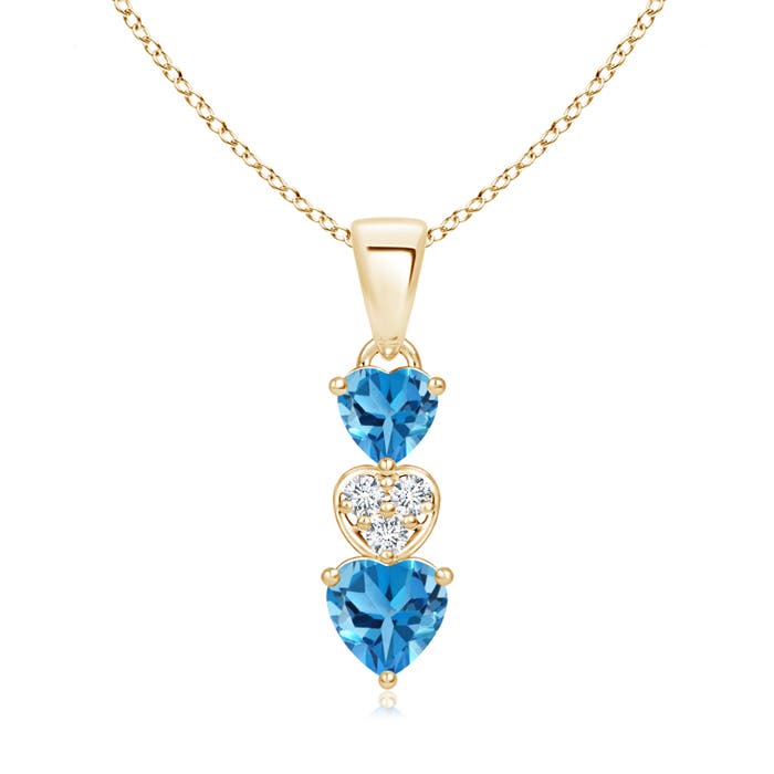 AAA - Swiss Blue Topaz / 0.94 CT / 14 KT Yellow Gold