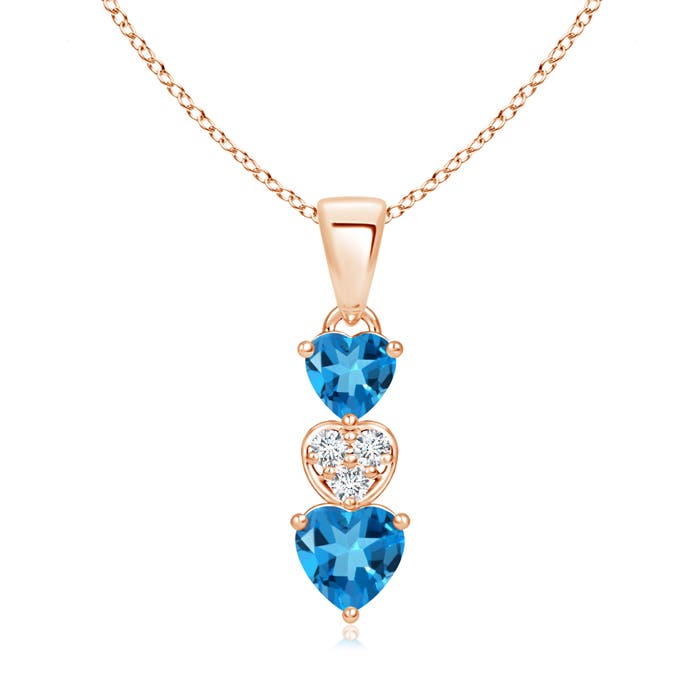 AAAA - Swiss Blue Topaz / 0.94 CT / 14 KT Rose Gold