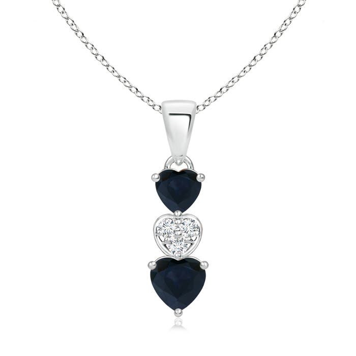 A - Blue Sapphire / 0.8 CT / 14 KT White Gold