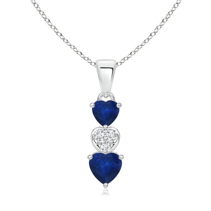 AA - Blue Sapphire / 0.8 CT / 14 KT White Gold