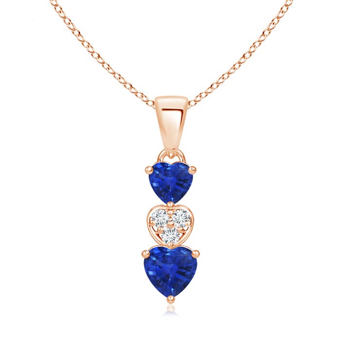 AAA - Blue Sapphire / 0.8 CT / 14 KT Rose Gold