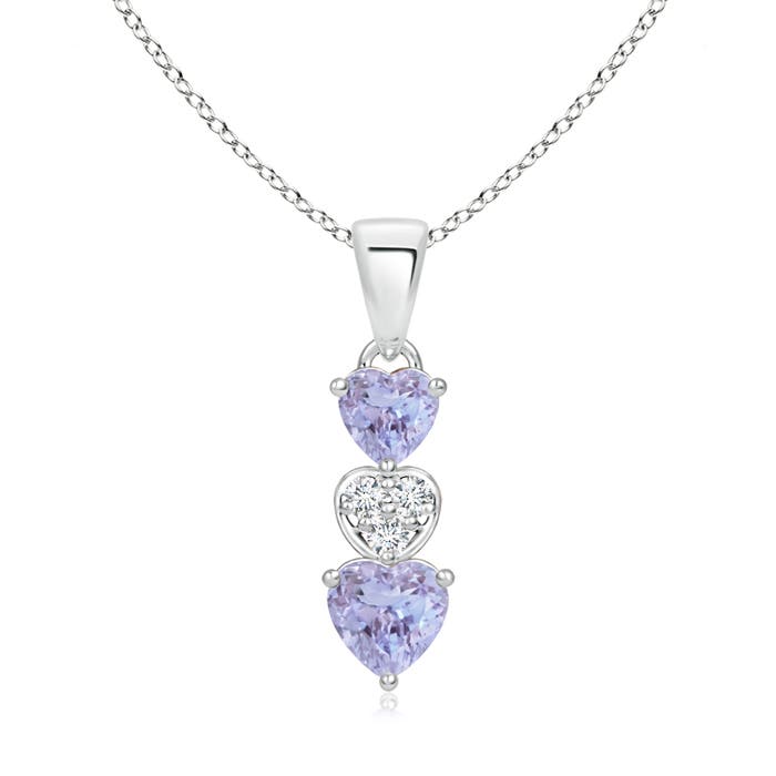 A - Tanzanite / 0.65 CT / 14 KT White Gold