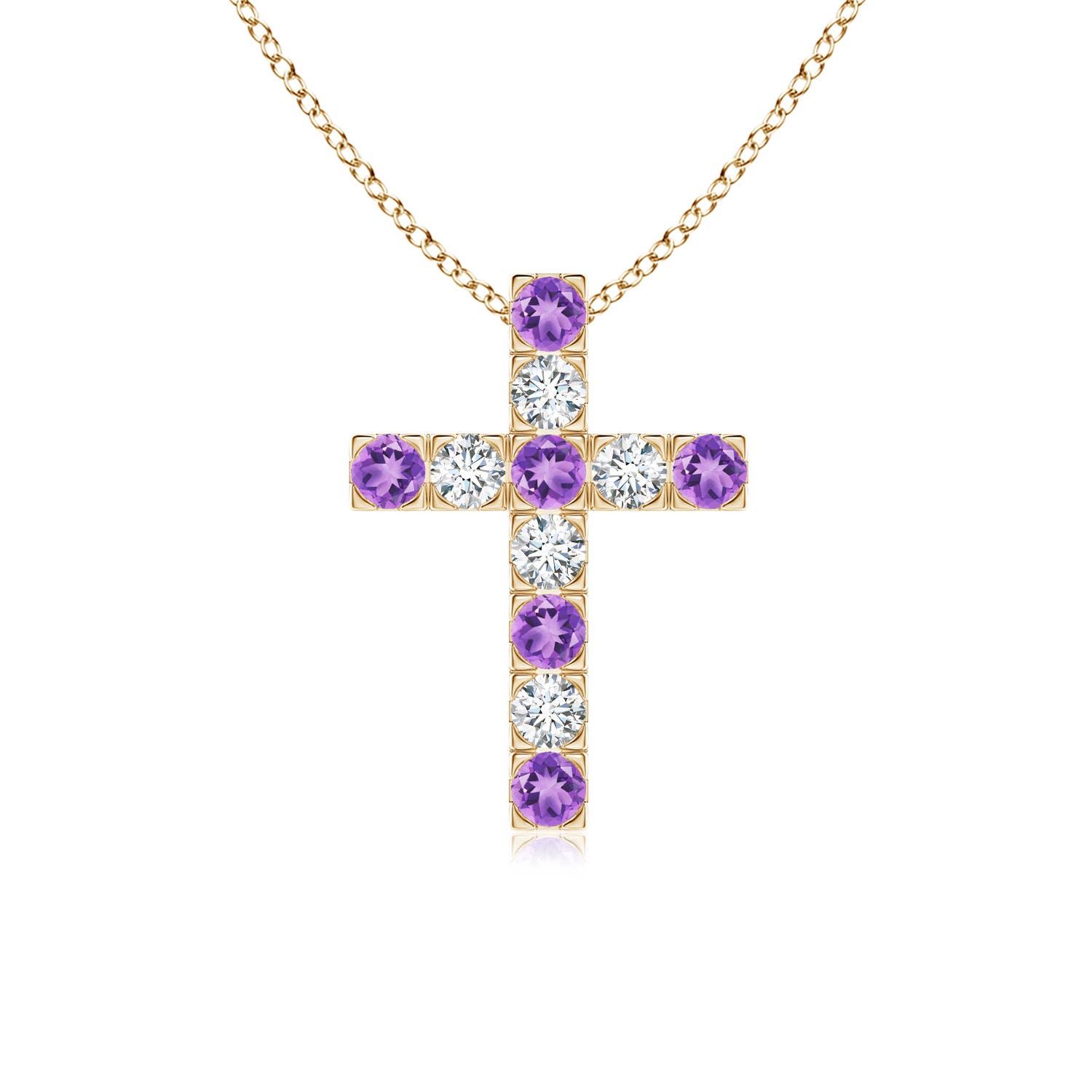 A - Amethyst / 0.71 CT / 14 KT Yellow Gold