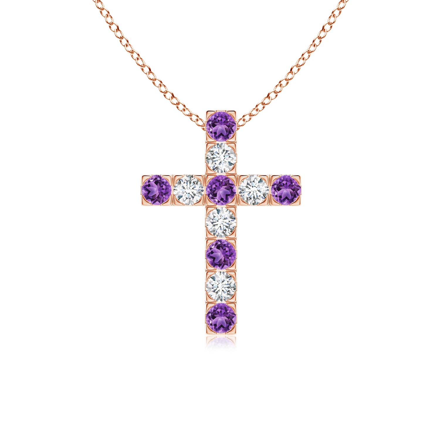 AA - Amethyst / 0.71 CT / 14 KT Rose Gold