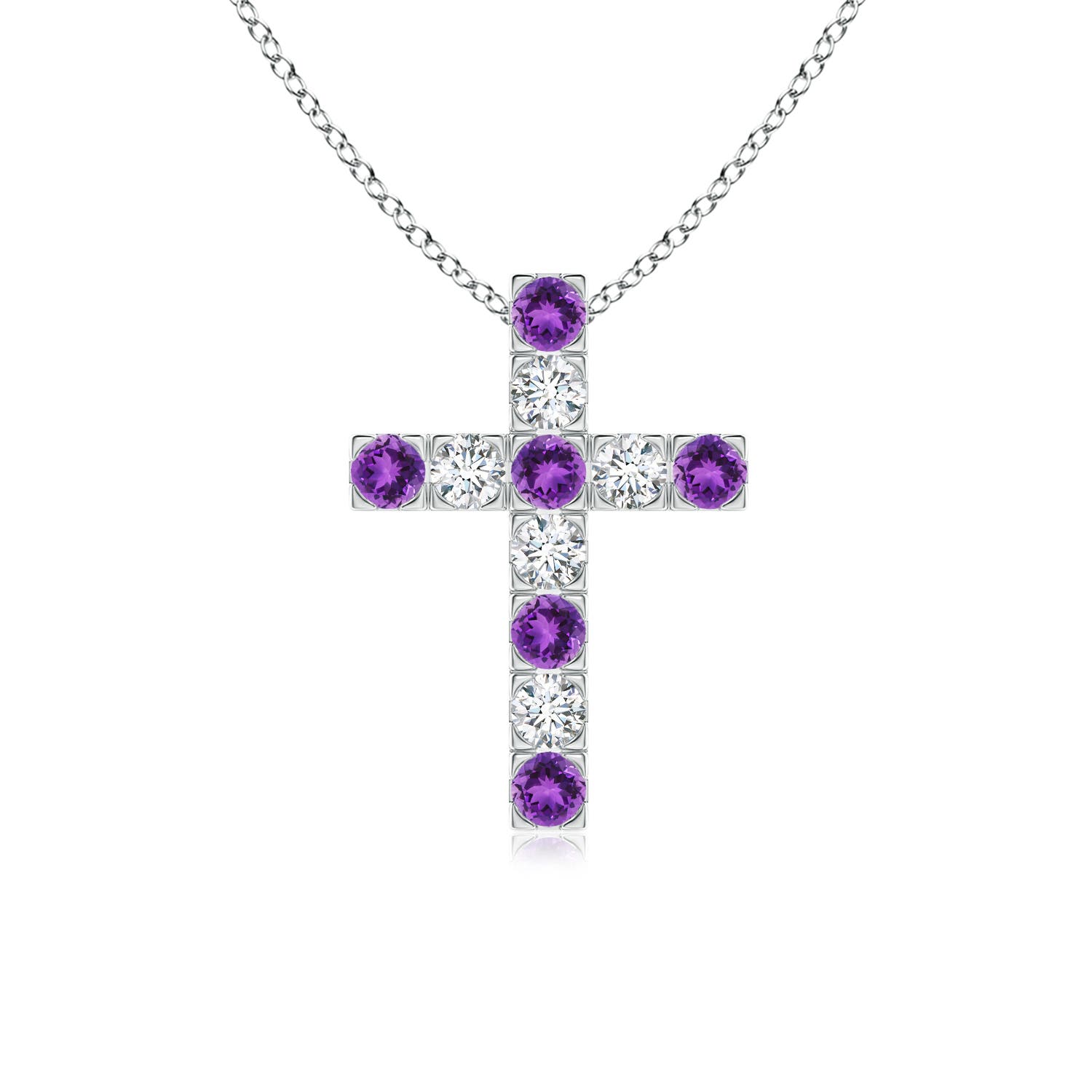 AAA - Amethyst / 0.71 CT / 14 KT White Gold