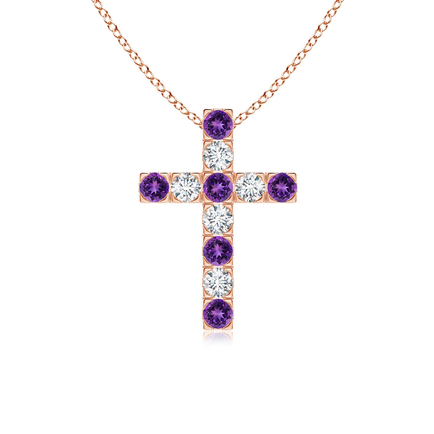 AAAA - Amethyst / 0.71 CT / 14 KT Rose Gold