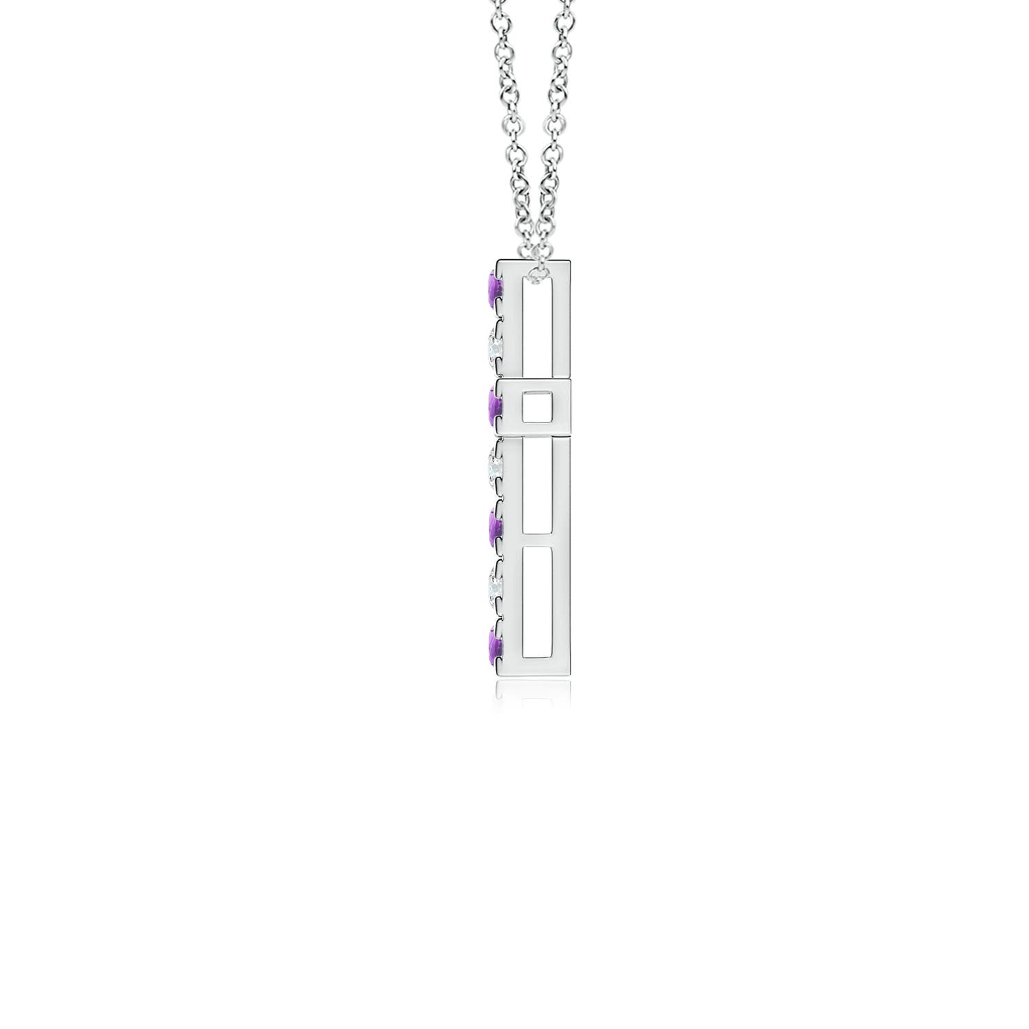 A - Amethyst / 0.36 CT / 14 KT White Gold