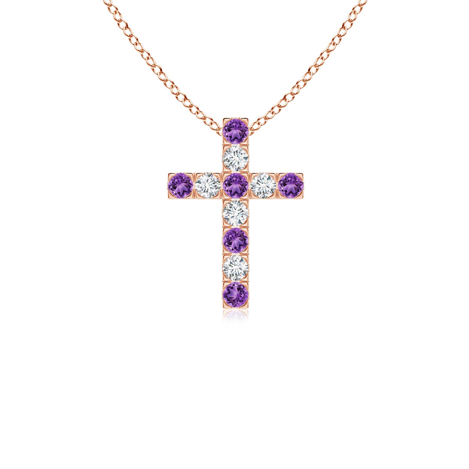 AA - Amethyst / 0.36 CT / 14 KT Rose Gold