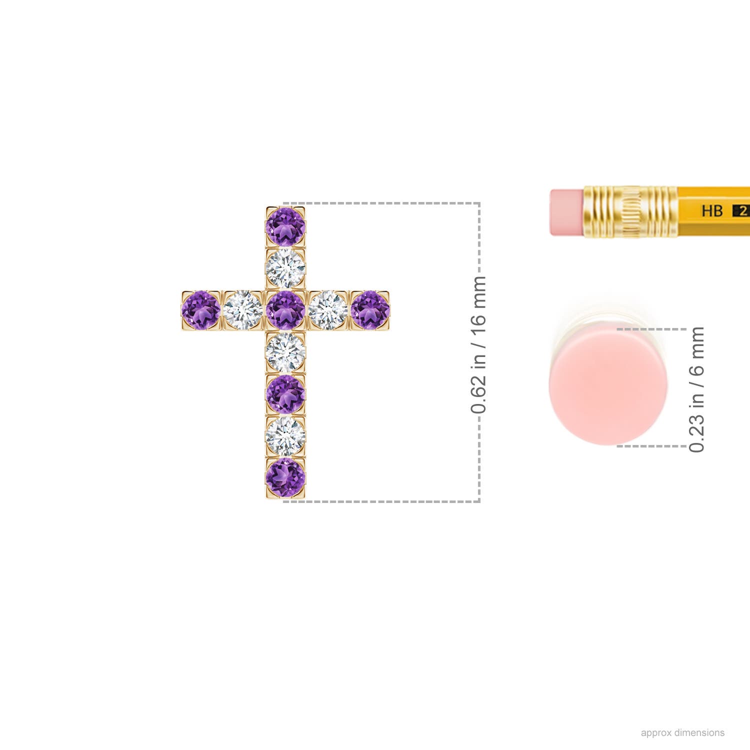 AA - Amethyst / 0.36 CT / 14 KT Yellow Gold