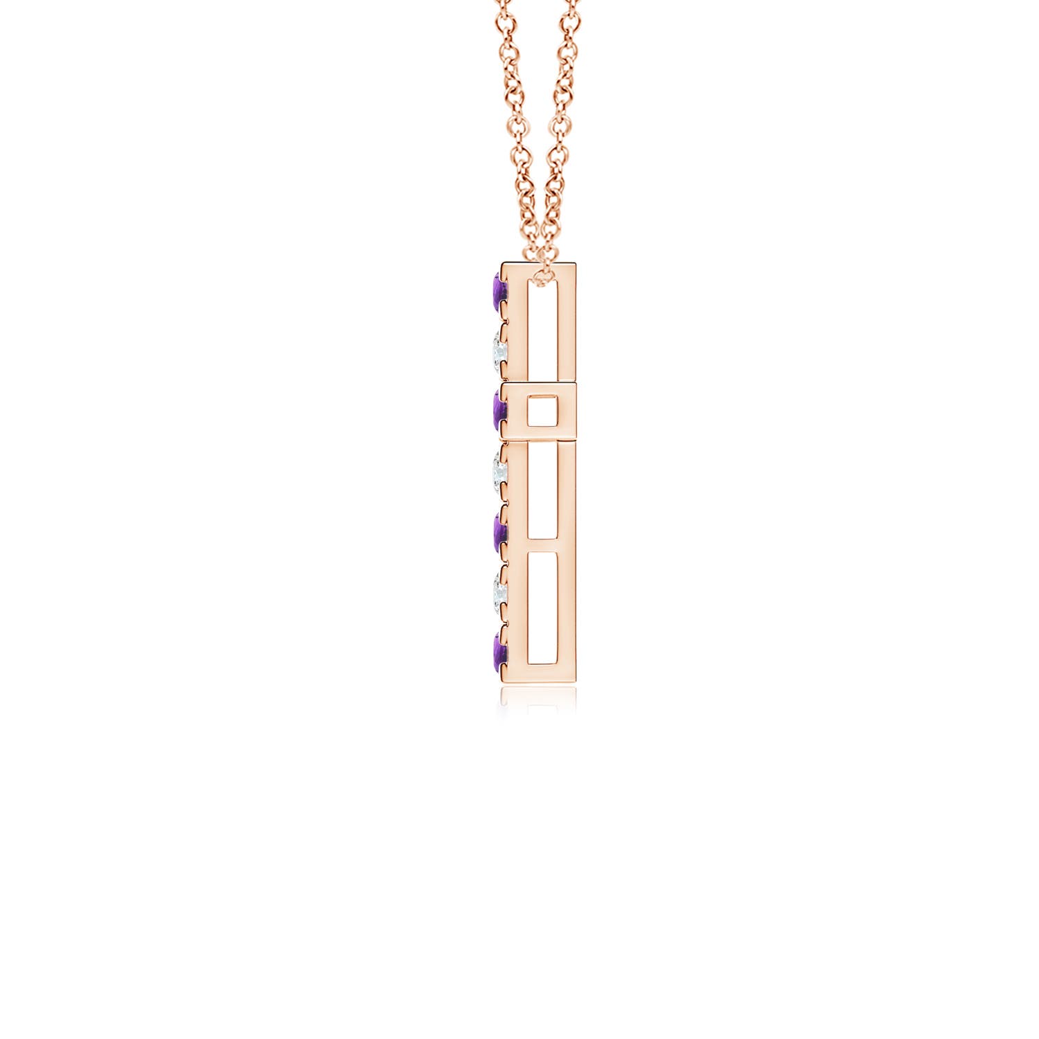 AAA - Amethyst / 0.36 CT / 14 KT Rose Gold