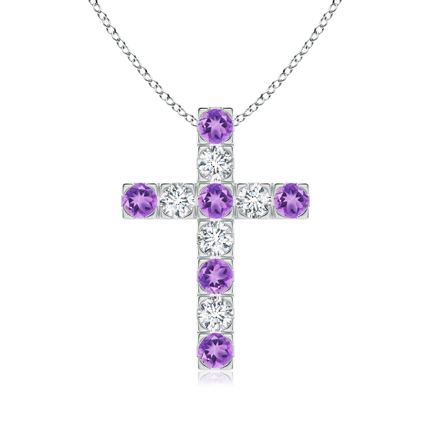 A - Amethyst / 1.13 CT / 14 KT White Gold