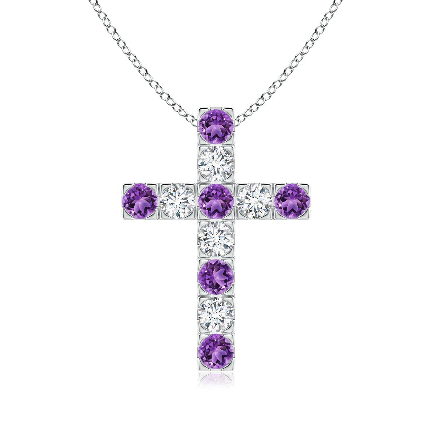 AA - Amethyst / 1.13 CT / 14 KT White Gold