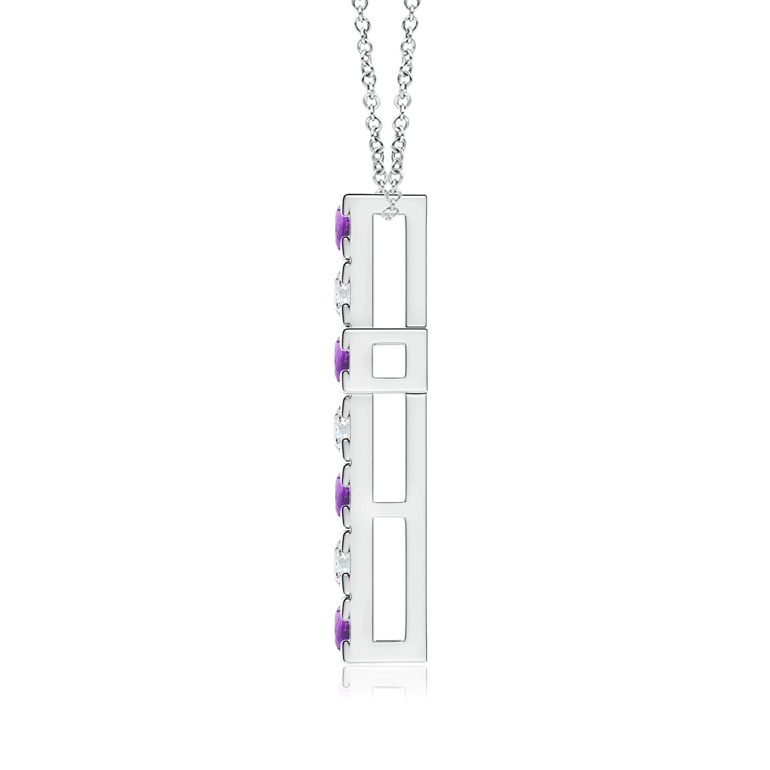 AA - Amethyst / 1.13 CT / 14 KT White Gold