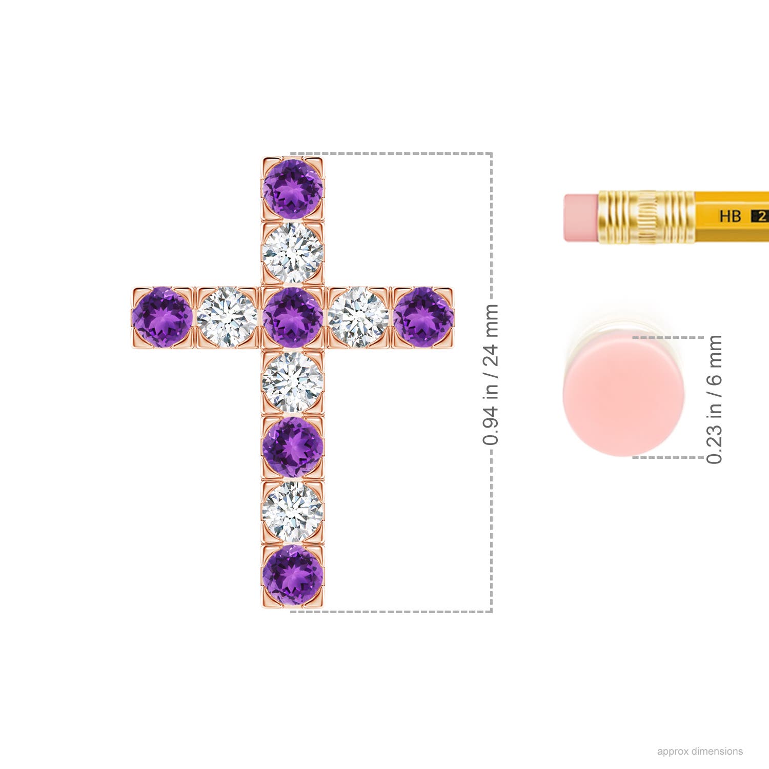 AAA - Amethyst / 1.13 CT / 14 KT Rose Gold