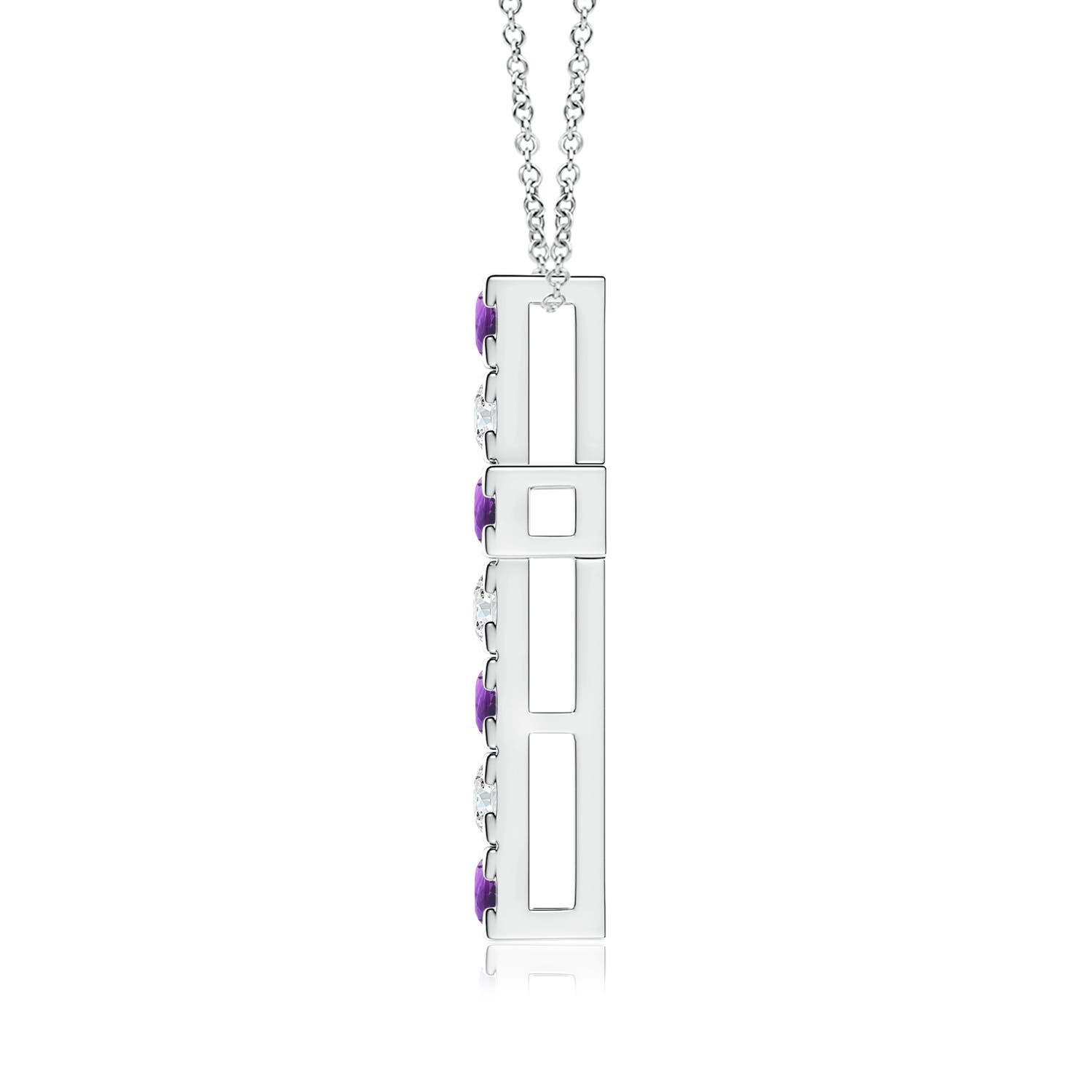 AAA - Amethyst / 1.13 CT / 14 KT White Gold