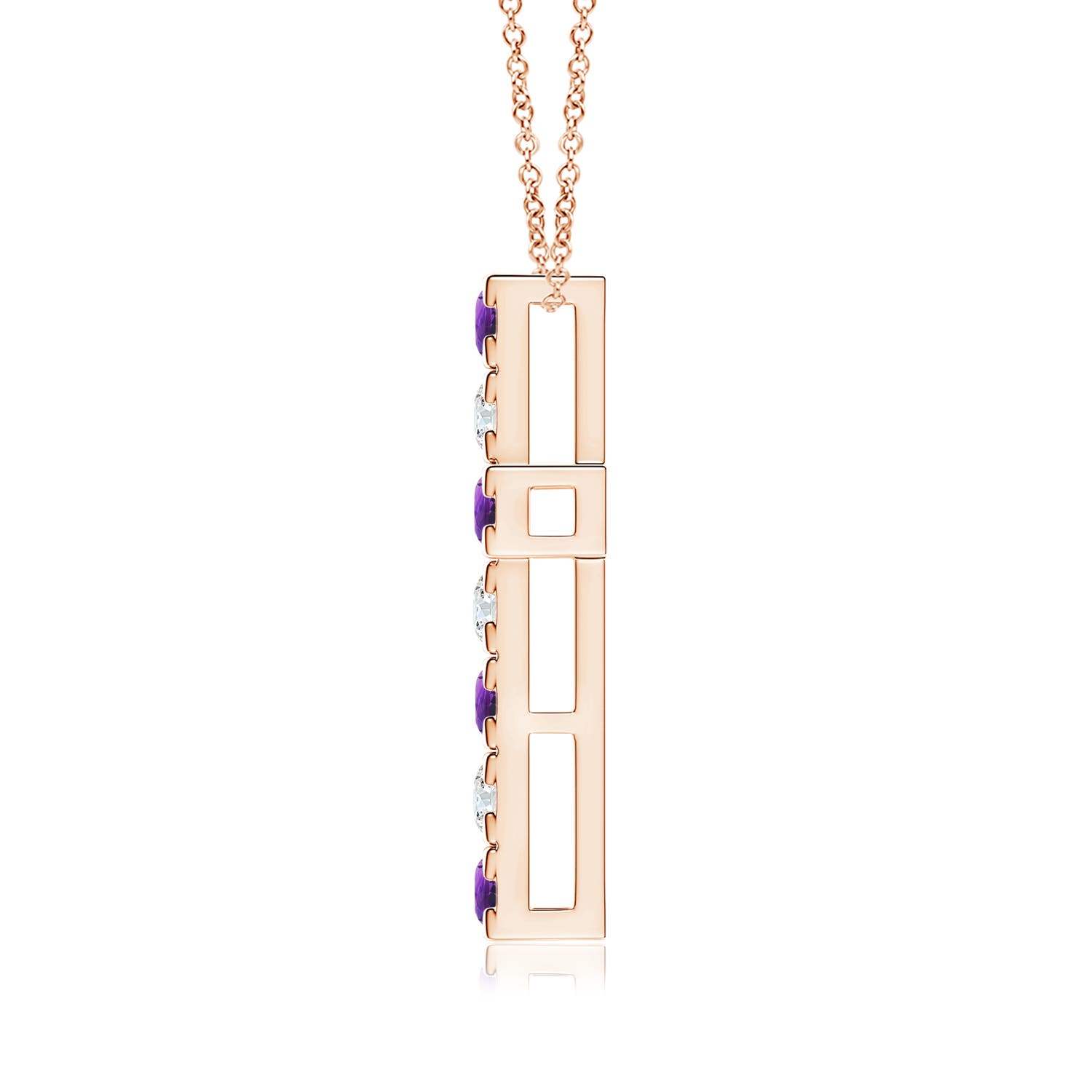 AAAA - Amethyst / 1.13 CT / 14 KT Rose Gold