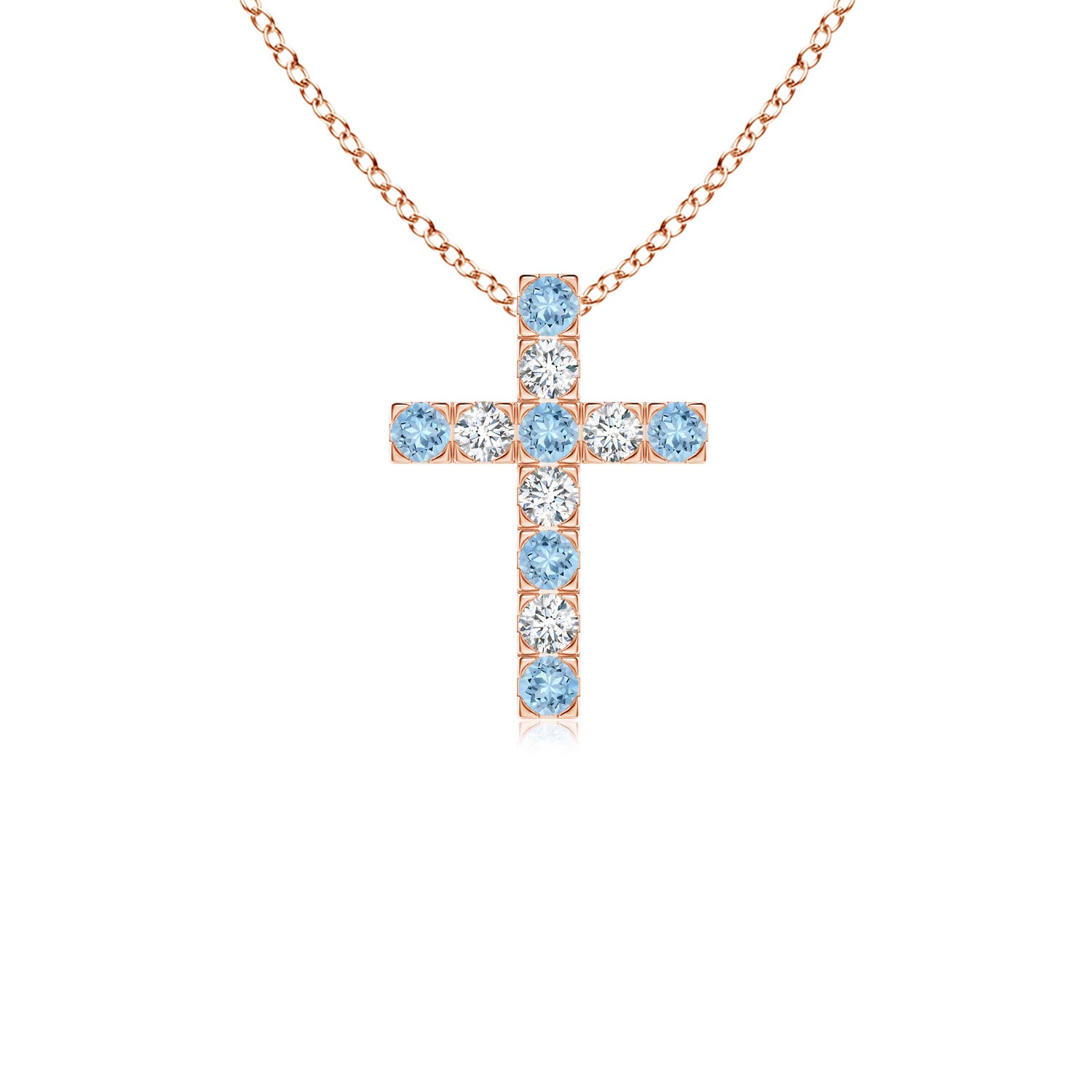 AAA - Aquamarine / 0.36 CT / 14 KT Rose Gold