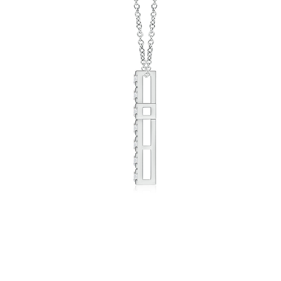 2mm HSI2 Flat Prong-Set Diamond Cross Pendant in P950 Platinum side 199