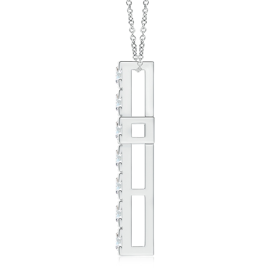 3.5mm GVS2 Flat Prong-Set Diamond Cross Pendant in P950 Platinum side 199
